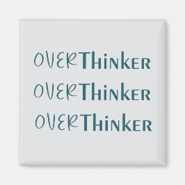 Introspective Bold Black and Blue Quote Art マグネット