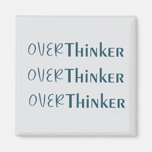 Introspective Bold Black and Blue Quote Art マグネット (正面)