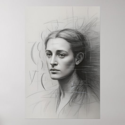 Introspective Study: Graphite Portrait ポスター (正面)