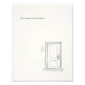 Introvert Boundary Minimalist Line Art Gift フォトプリント (正面)