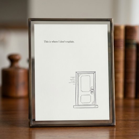 Introvert Boundary Minimalist Line Art Gift フォトプリント