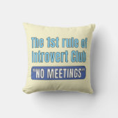 Introvert Club Tシャツ クッション (正面)