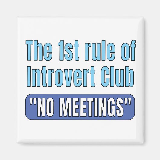 Introvert Club Tシャツ マグネット (正面)