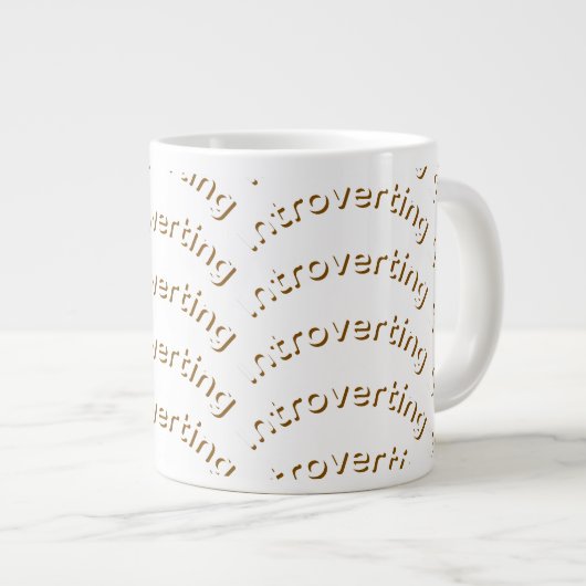 introvert customisable special mug gift ジャンボコーヒーマグカップ (正面右)