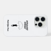 Introvert Energy – 編集可能な名言 猫 iPhone ケース (裏面横)