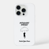 Introvert Energy – Editable Quote Cat iPhone Case iPhoneケース (裏面)
