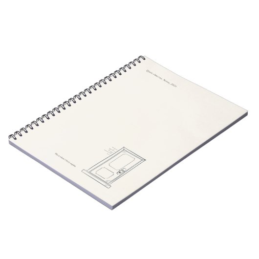 Introvert Gift Quiet Solitude Closed Door ノートブック (左側)