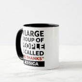 Introvert Humor Bold Black White Sarcastic Mug マグカップ (正面左)