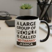 Introvert Humor Bold Black White Sarcastic Mug マグカップ