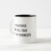 Introvert Humor Mug – Relatable Personality Gift ツートーンマグカップ (正面左)
