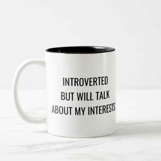 Introvert Humor Mug – Relatable Personality Gift ツートーンマグカップ (左)