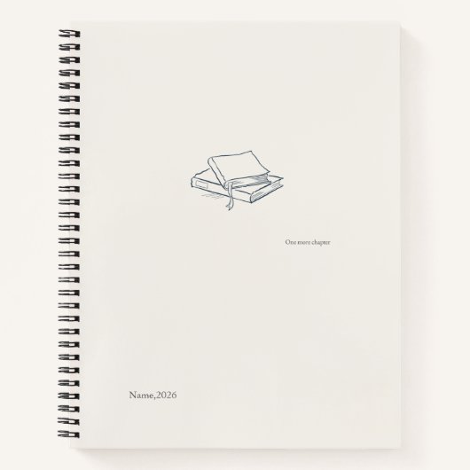 Introvert Literary Aesthetic/ Spiral Notebook ノートブック (正面)