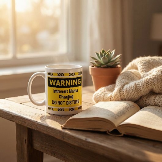 Introvert Mama Charging Funny Coffee Mug Gift コーヒーマグカップ