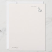 Introvert Minimal Line Art Solitude Journal レターヘッド (正面)