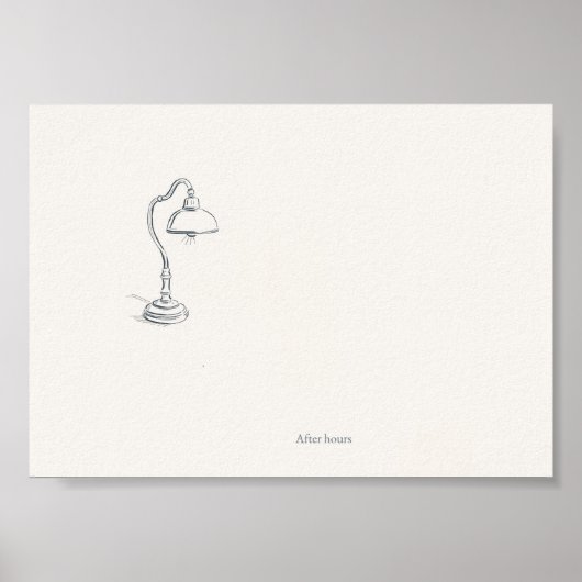 Introvert Minimalist Home Office Poster ポスター (正面)