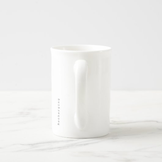 Introvert Minimalist Line Art Coffee Mug ボーンチャイナマグカップ (裏面)