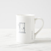 Introvert Minimalist Line Art Coffee Mug ボーンチャイナマグカップ (右)