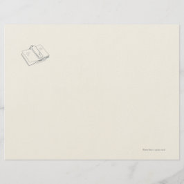 Introvert Minimalist Line Art Letterhead  レターヘッド