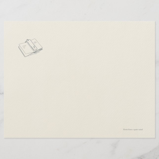 Introvert Minimalist Line Art Letterhead  レターヘッド (正面)
