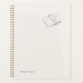 Introvert Minimalist Line Art Literary Gift プランナー手帳 (正面)