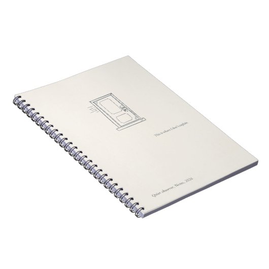 Introvert Quiet Solitude Closed Door Notebook ノートブック (右側)