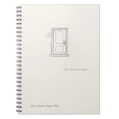 Introvert Quiet Solitude Closed Door Notebook ノートブック (正面)
