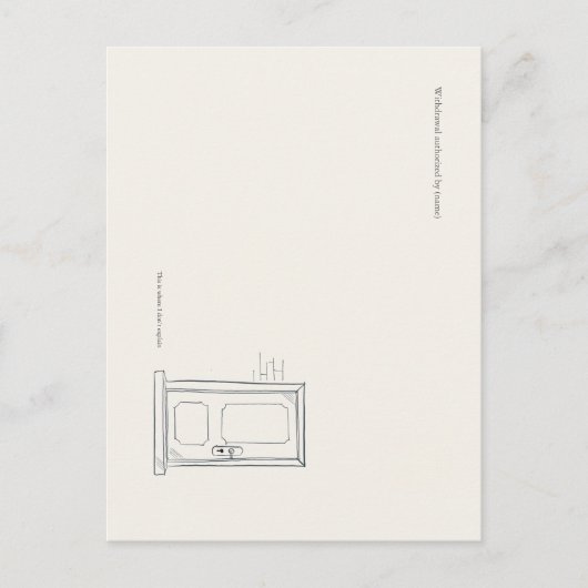 Introvert Quiet Solitude Custom Correspondence ポストカード (正面)