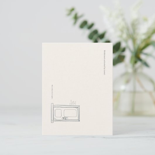 Introvert Quiet Solitude Custom Correspondence ポストカード (スタンド正面)