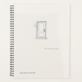 Introvert Quiet Solitude Minimal Line Art Planner プランナー手帳