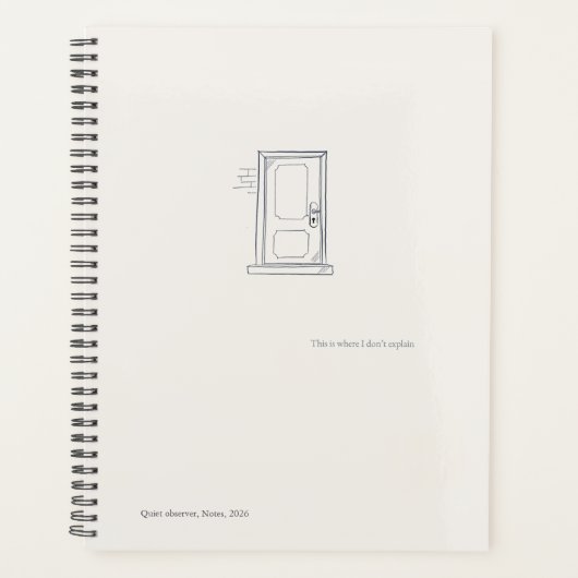 Introvert Quiet Solitude Minimal Line Art Planner プランナー手帳 (正面)