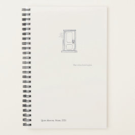 Introvert Quiet Solitude Minimal Line Art Planner プランナー手帳