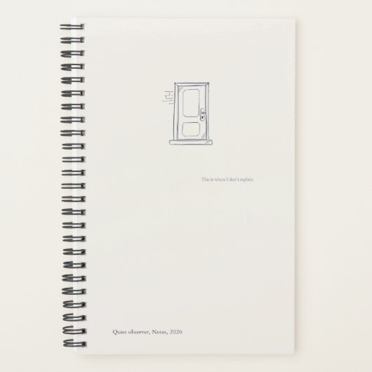 Introvert Quiet Solitude Minimal Line Art Planner プランナー手帳 (正面)