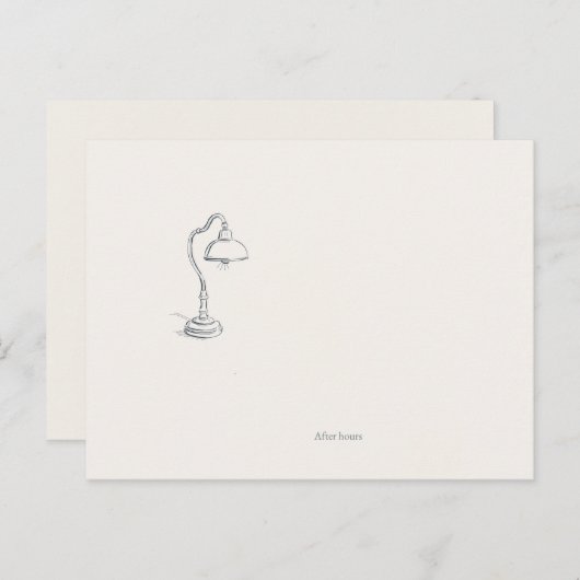 Introvert Quiet Solitude Minimalist Art Postcard ポストカード (正面/裏面)