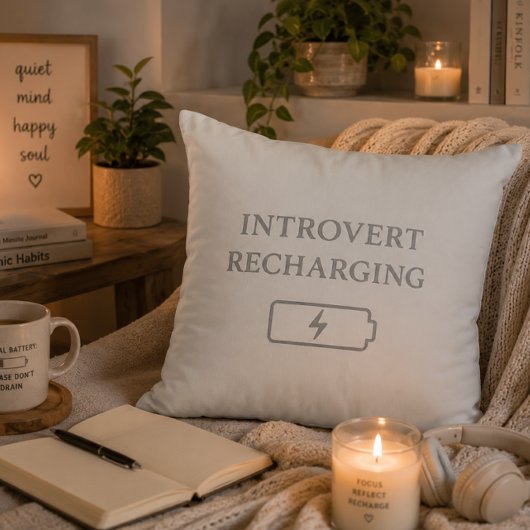 Introvert Recharging | ソーシャルバッテリー充電中 クッション