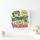 Introvert Sunshine Break スクエア壁時計 (ホーム)