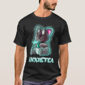 Introvert Tea Nerd Koala Bear Geek Tea Cup Book R Tシャツ (正面)