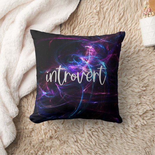 Introvert Themed Abstract Design Square Throw Pill クッション (ブランケット)