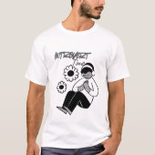 Introvert Time Minimal Typography T-Shirt Tシャツ (正面)