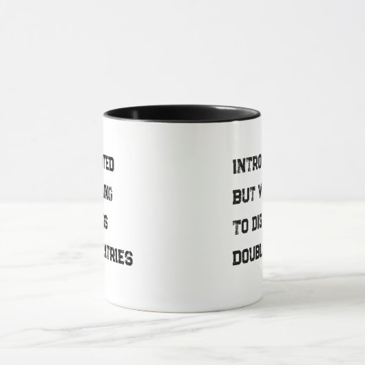 Introverted Accountant Funny Quote Coffee Mug マグカップ (中央)