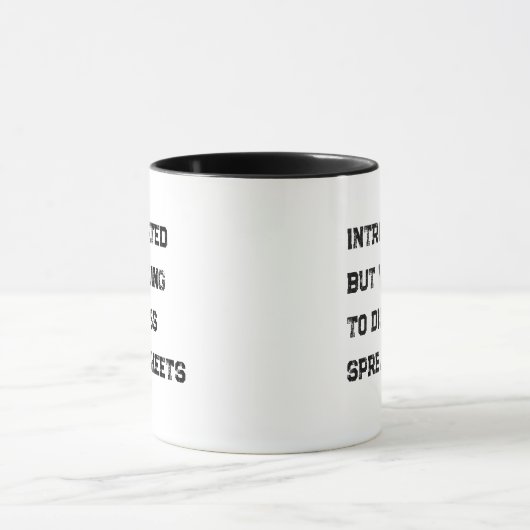 Introverted Accountant Funny Quote Coffee Mug マグカップ (中央)