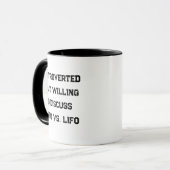 Introverted Accountant Funny Quote Coffee Mug マグカップ (正面左)
