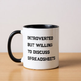 Introverted Accountant Funny Quote Coffee Mug マグカップ