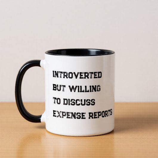Introverted Accountant Funny Quote Coffee Mug マグカップ