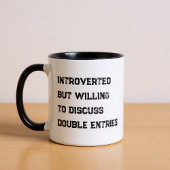 Introverted Accountant Funny Quote Coffee Mug マグカップ