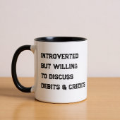 Introverted Accountant Funny Quote Coffee Mug マグカップ