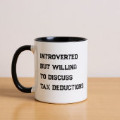 Introverted Accountant Funny Quote Coffee Mug マグカップ