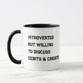 Introverted Accountant Funny Quote Coffee Mug マグカップ (左)