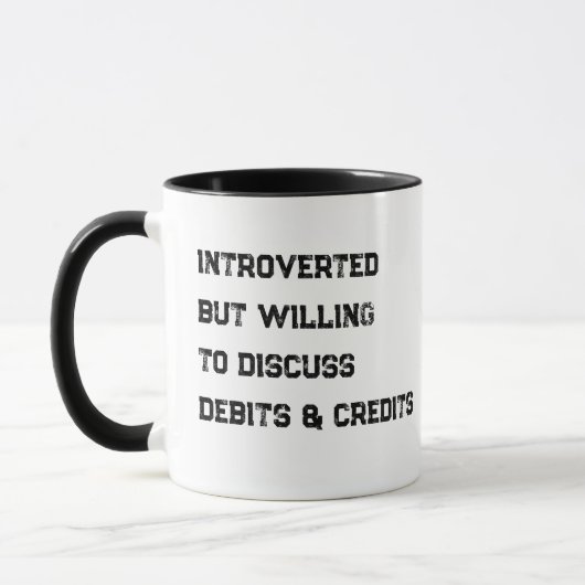 Introverted Accountant Funny Quote Coffee Mug マグカップ (左)