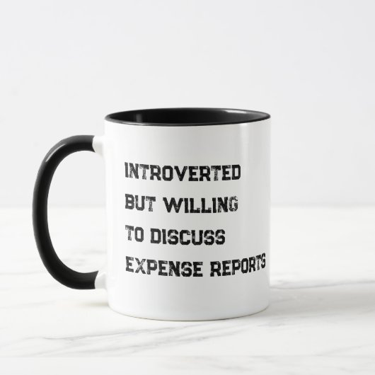 Introverted Accountant Funny Quote Coffee Mug マグカップ (左)