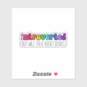 Introverted Book Lover シール (シート)